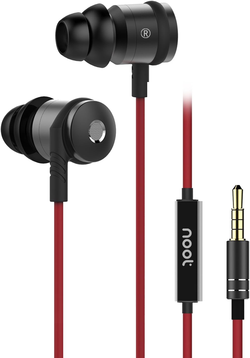 Earphones With Microphone E603 Dual Symphonic Driver HIFI Noise Isolating Stereo Earbuds Headphones Made for iPhone, iPod, iPad, Samsung Galaxy, LG, HTC and many more