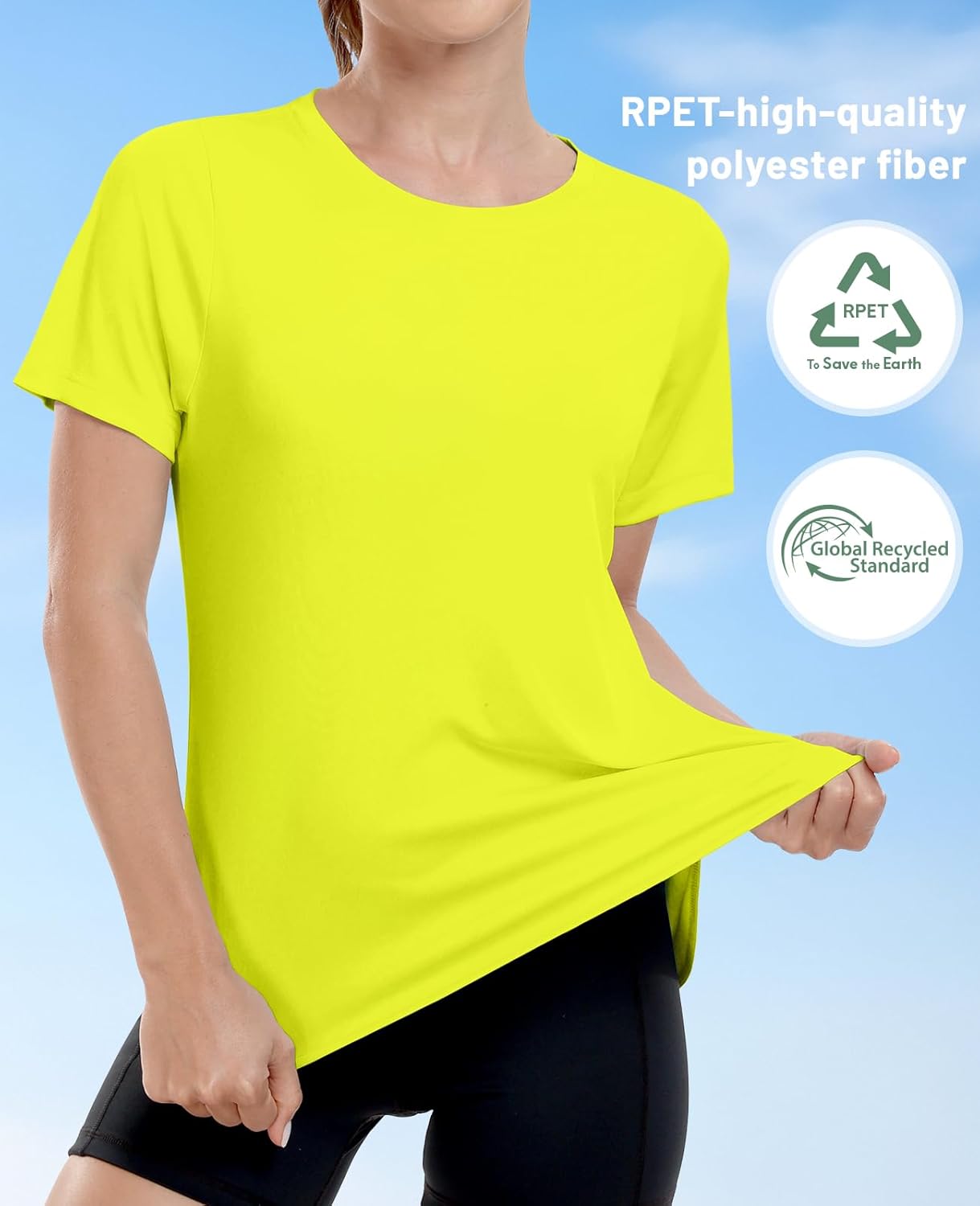 MIER Womens UPF 50+ Sun Protection Workout Tops Short Sleeve UV SPF T-Shirts for Athletic Gym Exercise Yoga, Dry Fit - Image 4