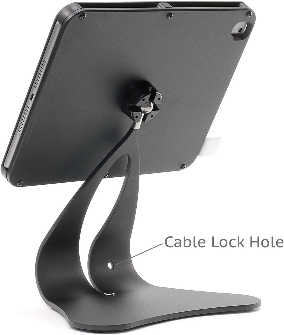Thought Out EnCloz POS Steel Stand Anti-Theft Security Flip Signature - Black - Made in USA - Compatible with Apple iPad 10.2 (9g, 8g, 7g)
