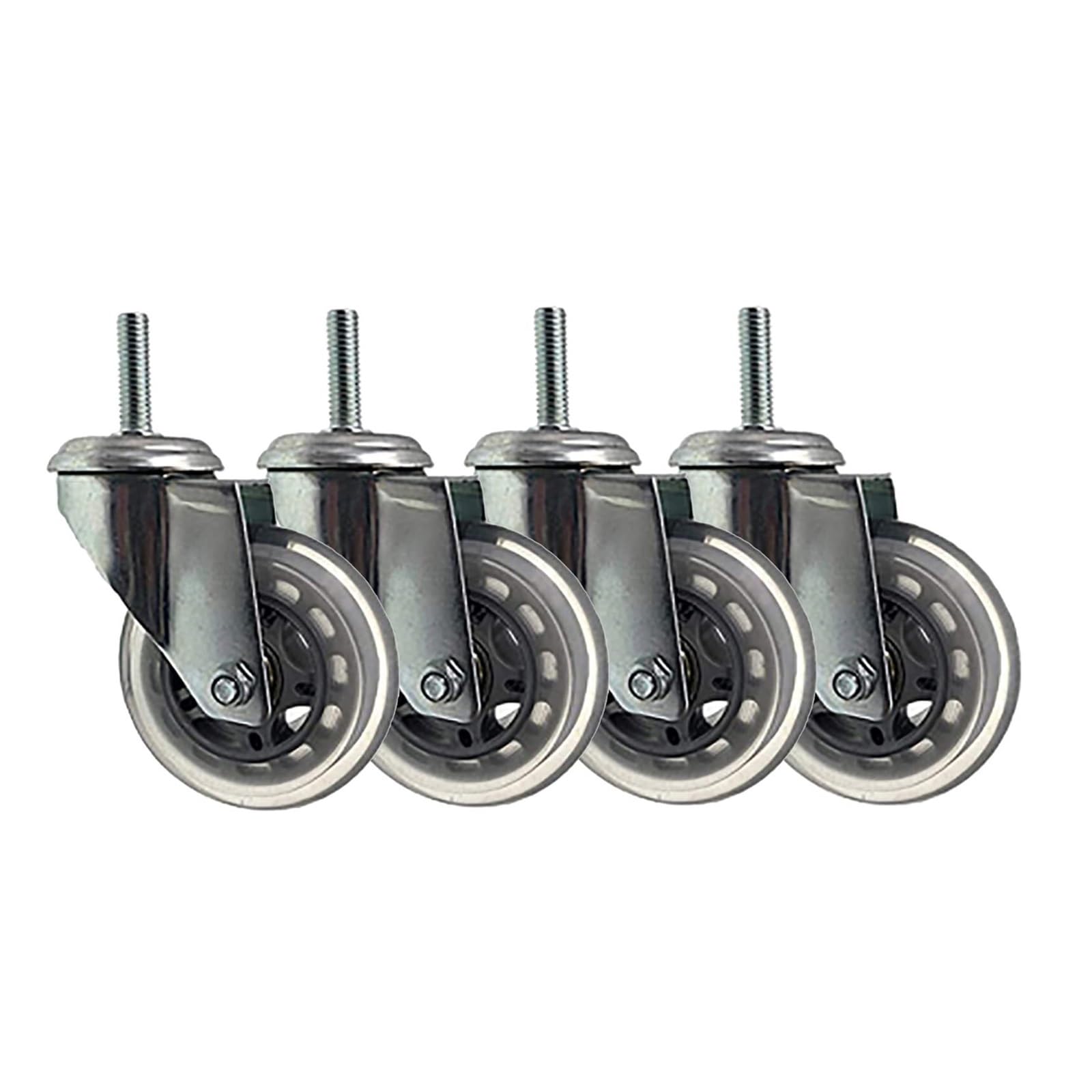 GYRAZXS 4 x M10 x 30mm Industrial Swivel Castors Heavy Duty Threaded Wheels for Furniture Trolleys and Equipment Smooth Rolling and Easy to Install