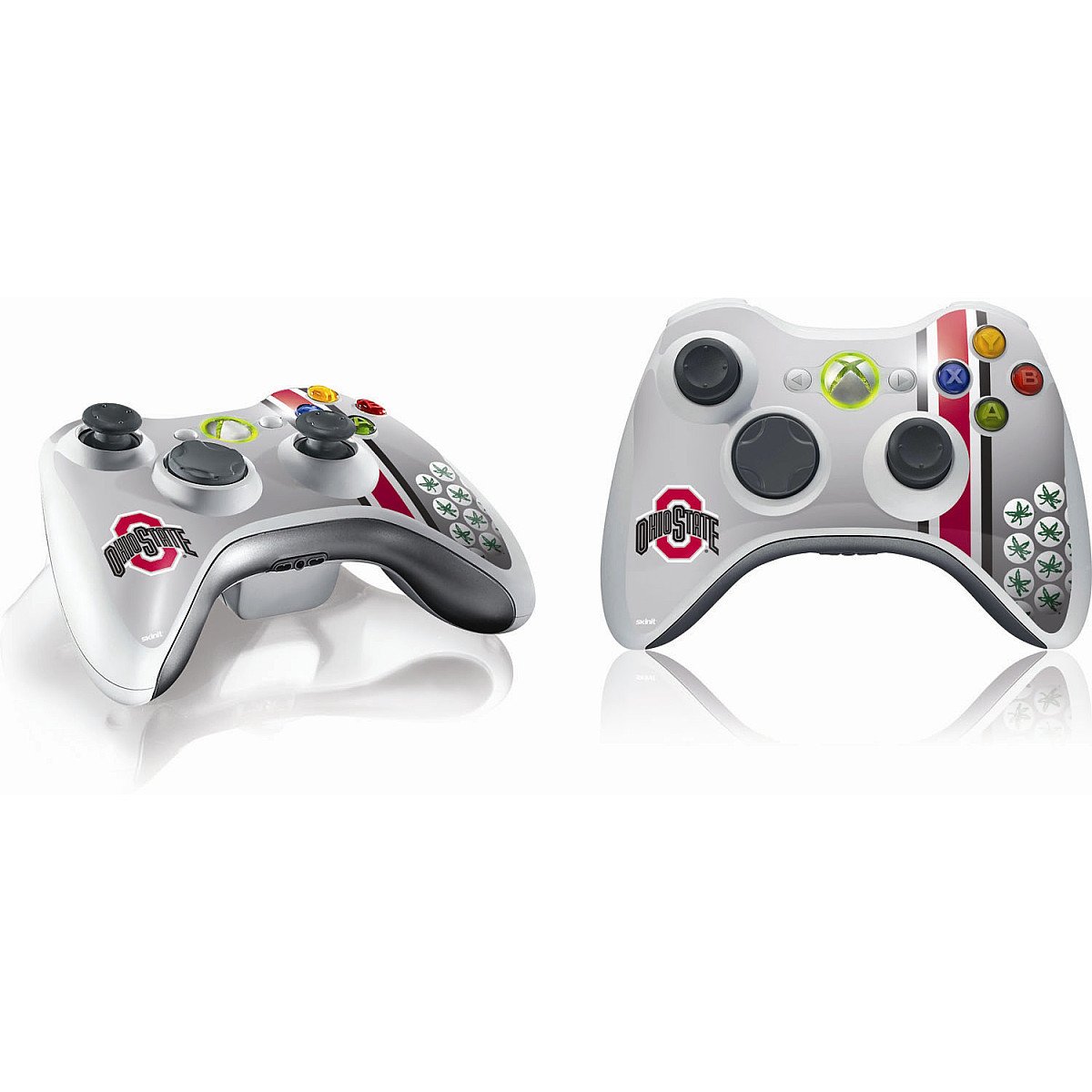 Skinit Decal Gaming Skin for Xbox 360 Wireless Controller - Officially Licensed Ohio State University Ohio State University Buckeyes Design