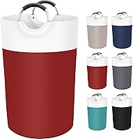 Vista 10 de BlissTotes - Canasta de lavandería de 75 litros, cesta de ropa independiente, cesta de ropa sucia plegable, tela impermeable con asas de aluminio