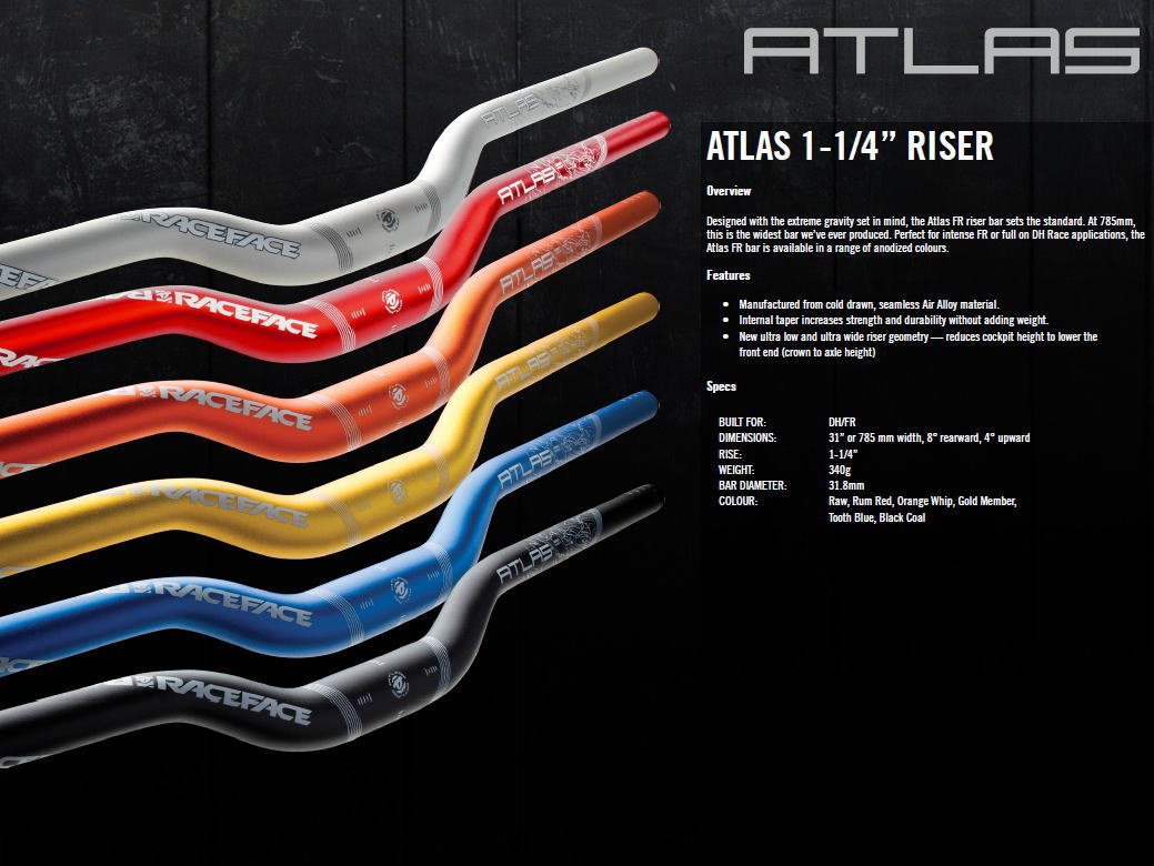 Amazon | RACE FACE(レースフェイス) ATLAS 1.25 RISERハンドルバー