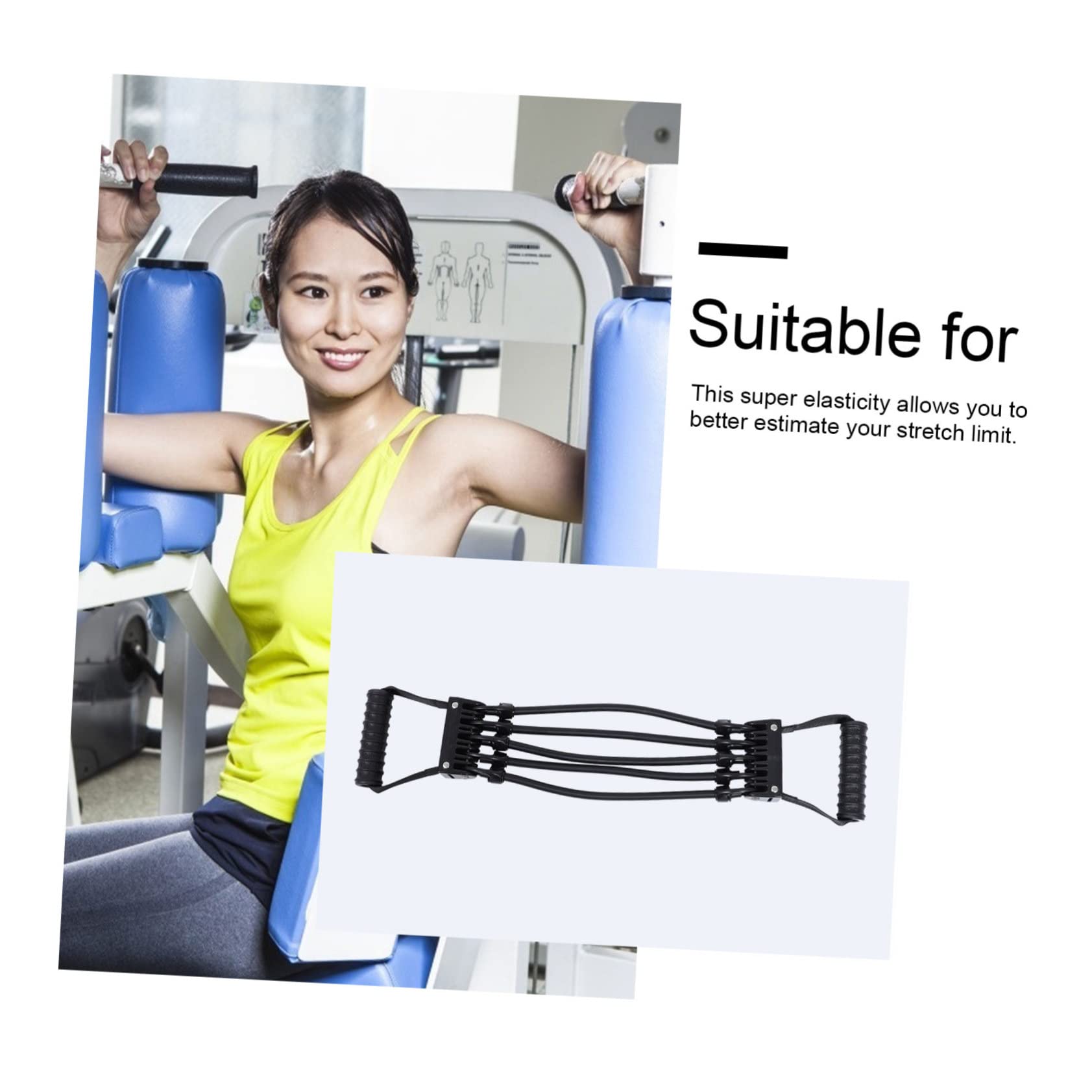 Toddmomy Widerstandsbänder für Brusttraining Elastischer Brustexpander für Fitness Kompakt und Platzsparend für Anfänger und Profis