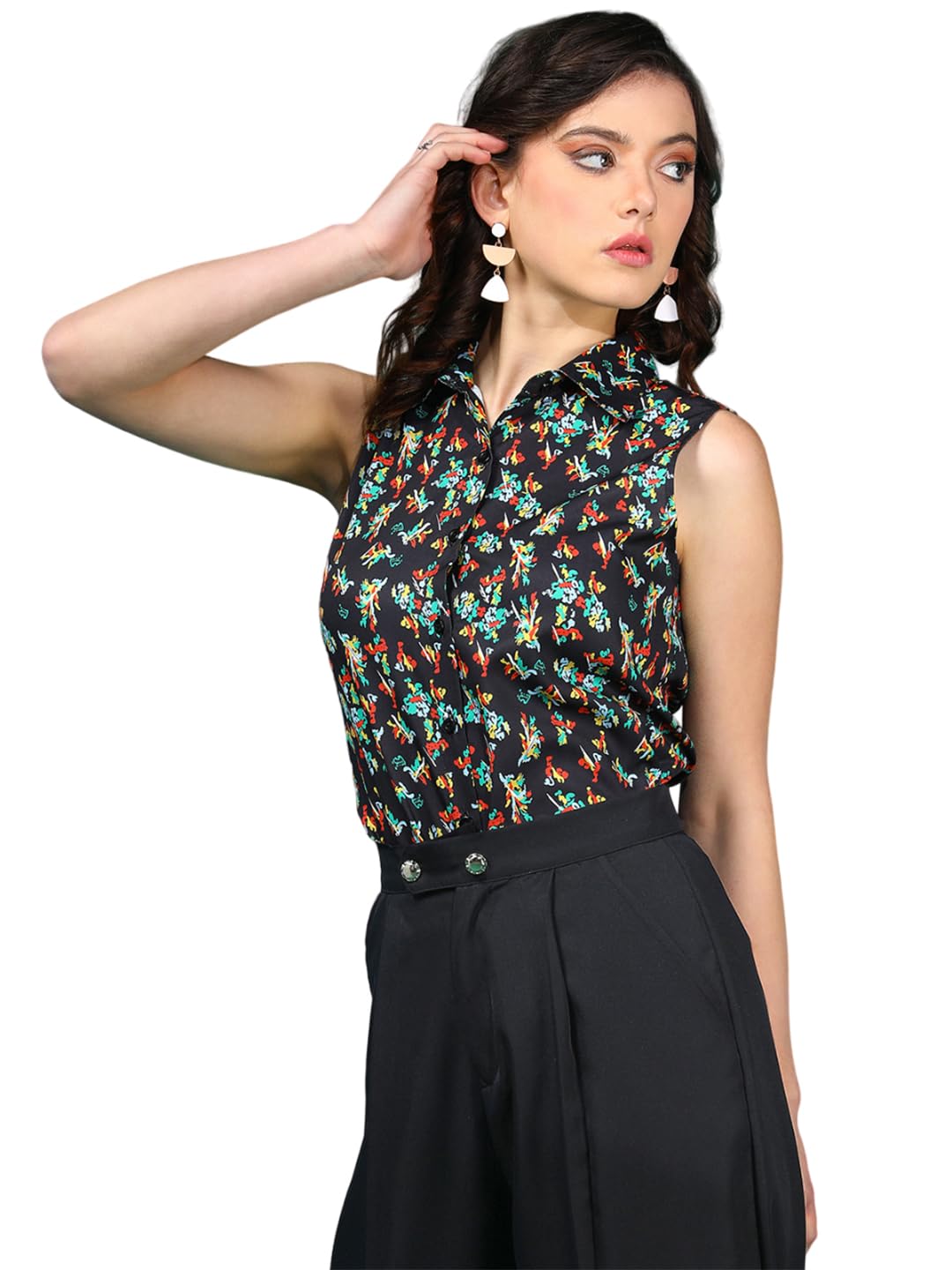 kotty Women's Floral Fitted Fashion Vest-picture-32