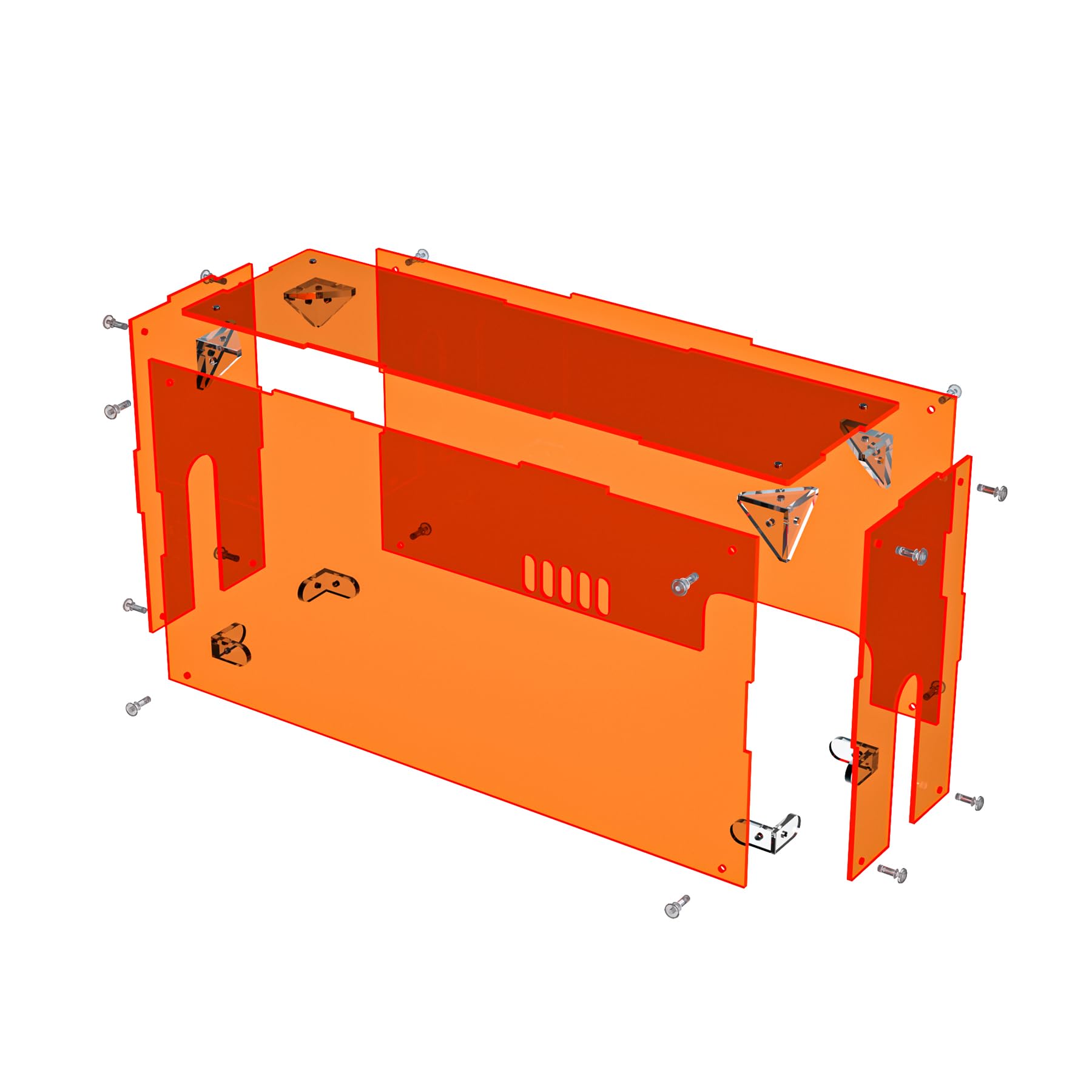 PlayVital Funda Antipolvo Acrílica para Nintendo Switch 2 (2025), Caja Protectora Impermeable para Consola y Base de Carga, Caja de Presentación, Carcasa de Protección para Switch 2 (Naranja Claro) — view 7