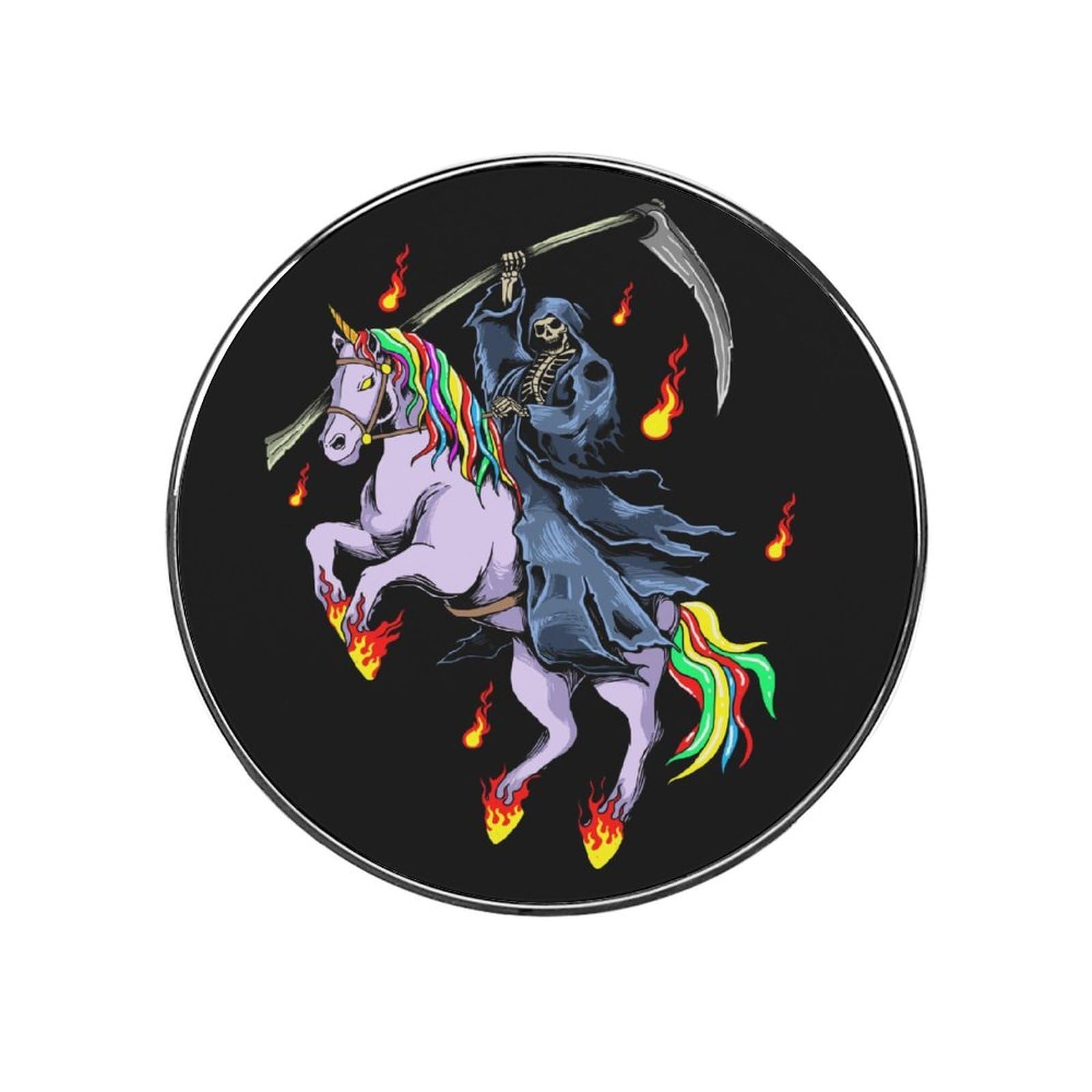 Skull Unicorn Alloy Fridge Magnet For Office Cabinet Refrigerator Whiteboard Photo
