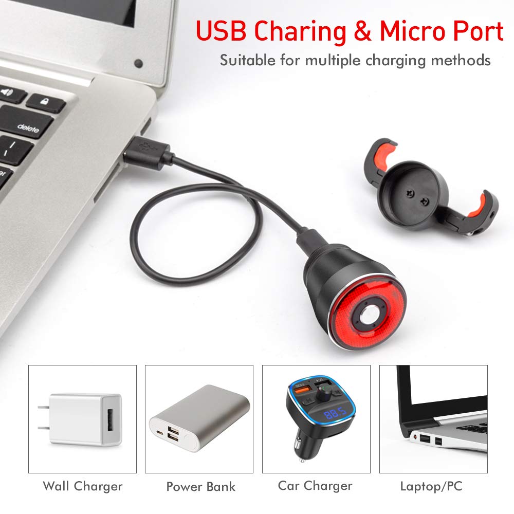 ONVIAN Colorful Bike Tail Light with Turn Signals, USB Rechargeable Bike Brake Light with Wireless Remote, 15 Light Modes 7 Colors Waterproof Cycling Safety Light for Adults Kids Road Mountain