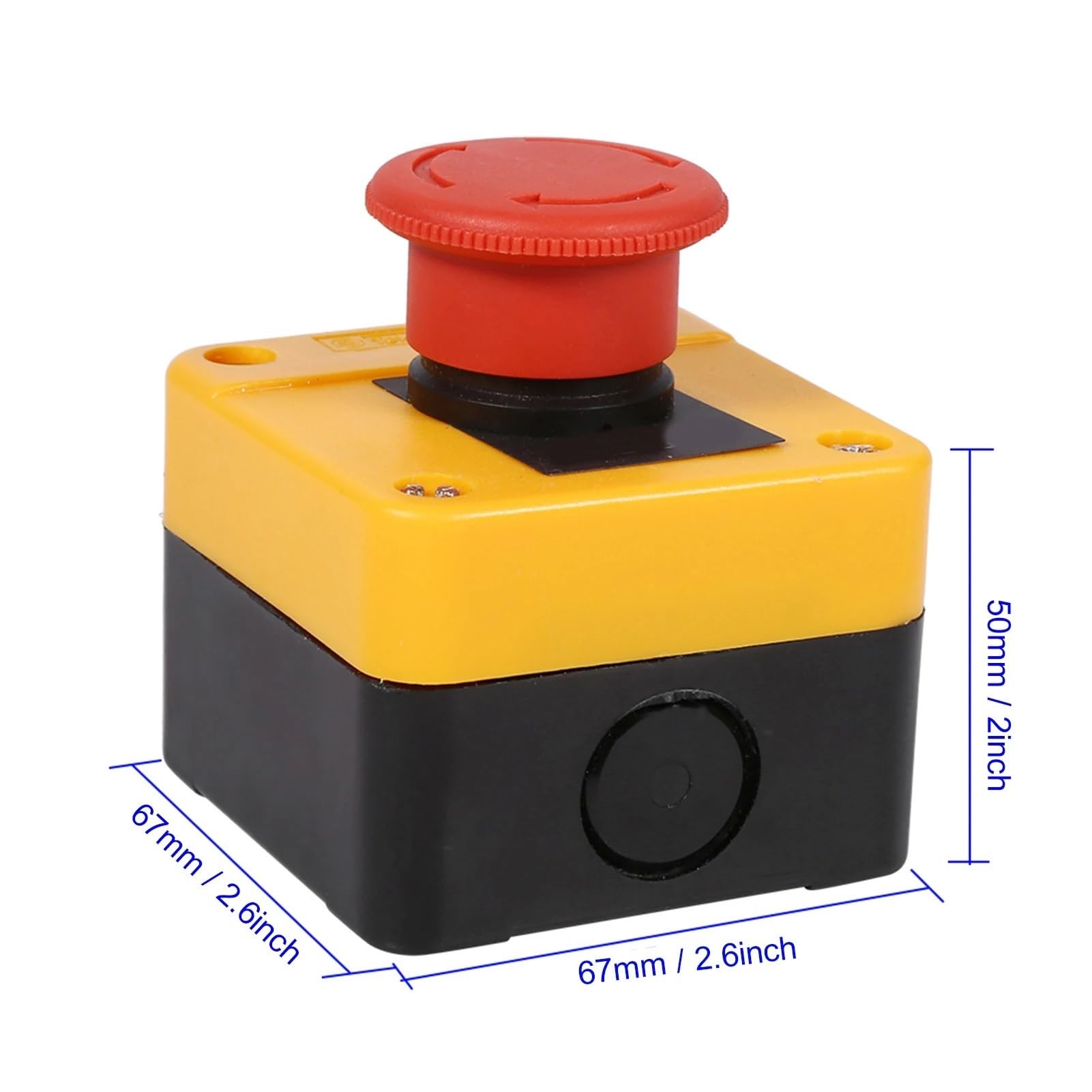 Bouton d'arrêt d'urgence 660 V 10 A, coque en plastique, panneau rouge, bouton-poussoir champignon, interrupteur d'arrêt d'urgence, neuf