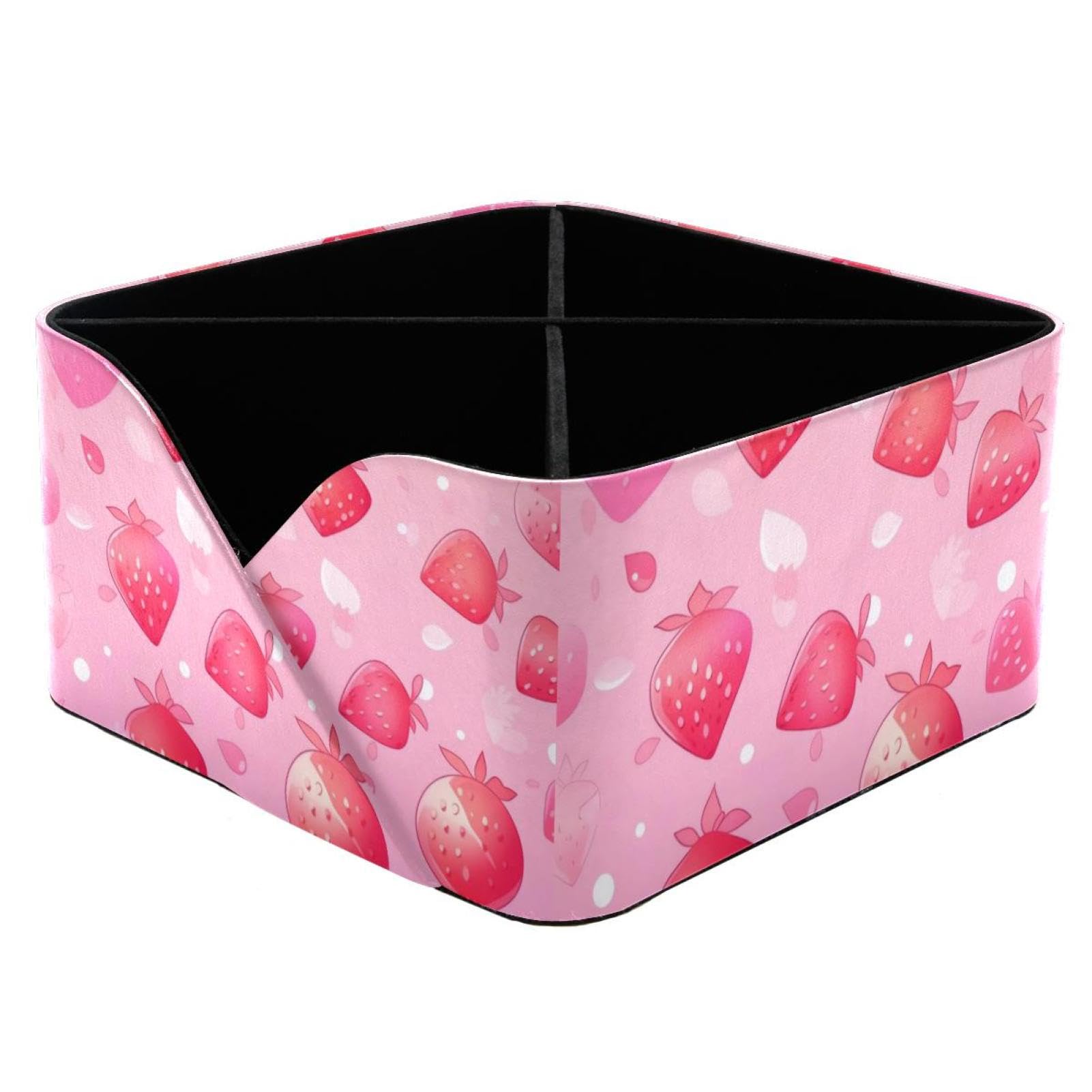 Organiseur de bureau pour cosmétiques et fournitures motif fruits roses