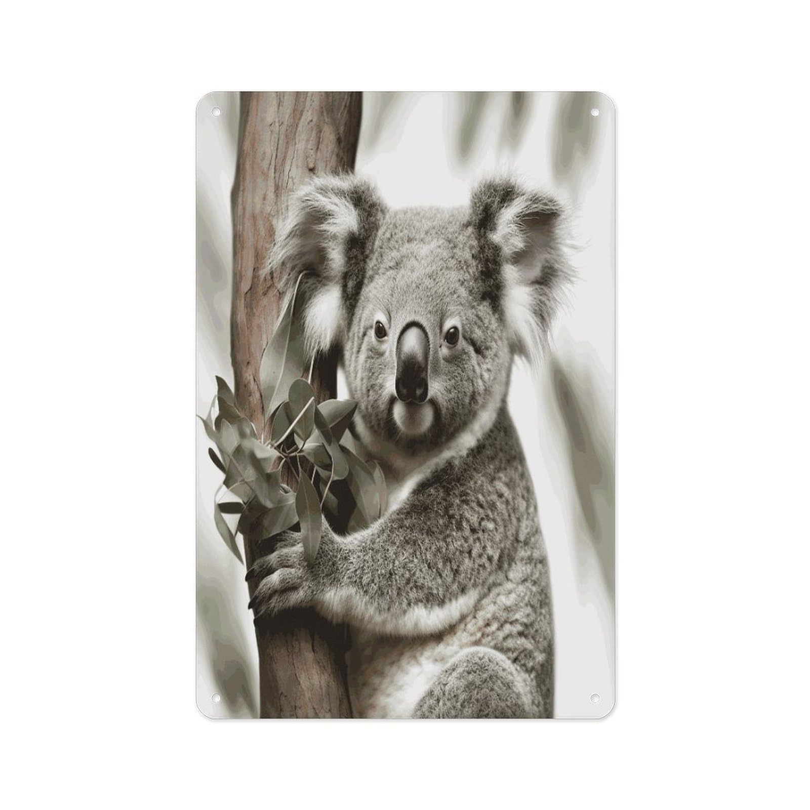 Fekiloot Style Koala Wall Decor Metal Signs Tin Signs Poster