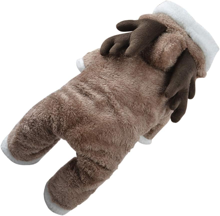 Disfraz de Reno Navideño para Perro Talla XL, Color Marrón