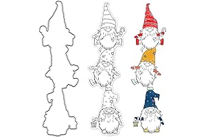 Christmas Gnomes Clear Stamps and Dies Set for Festive Crafting