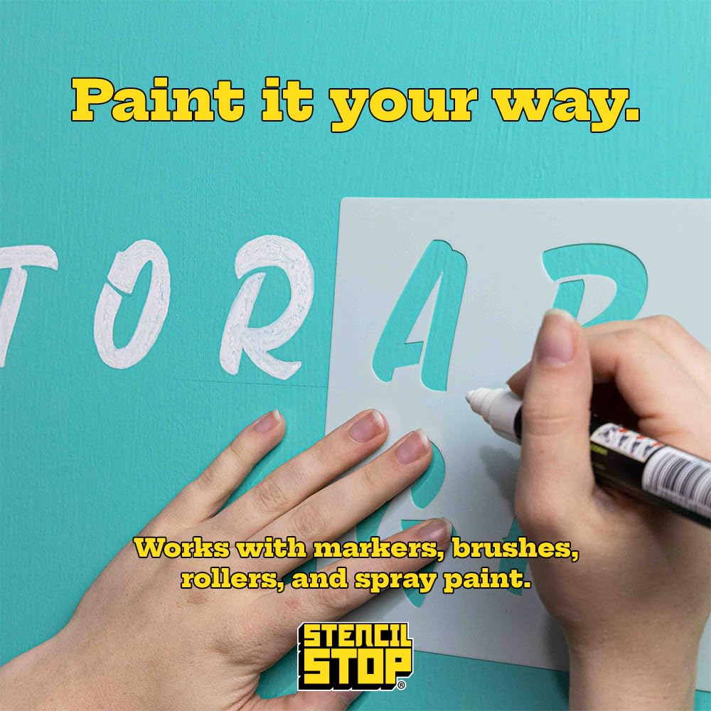 Stencil Stop Szablon z drutu kolczastego – wielokrotnego użytku do projektów DIY, malowania, rysowania, rzemiosła, 14 mil tworzywa sztucznego (45 x 5,7 cm)
