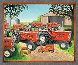 Allis Chalmers Tractor Fabric, Large Panel, Gray