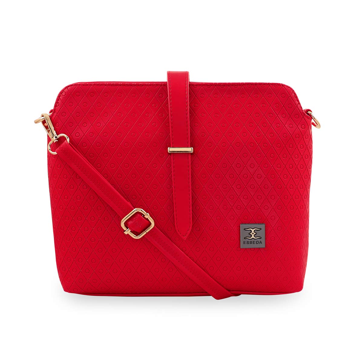 ESBEDA Red Colour Twill Emboss Sling Bag For Women (B08WJ8JG8Z) Amazon Price History, Amazon Price Tracker