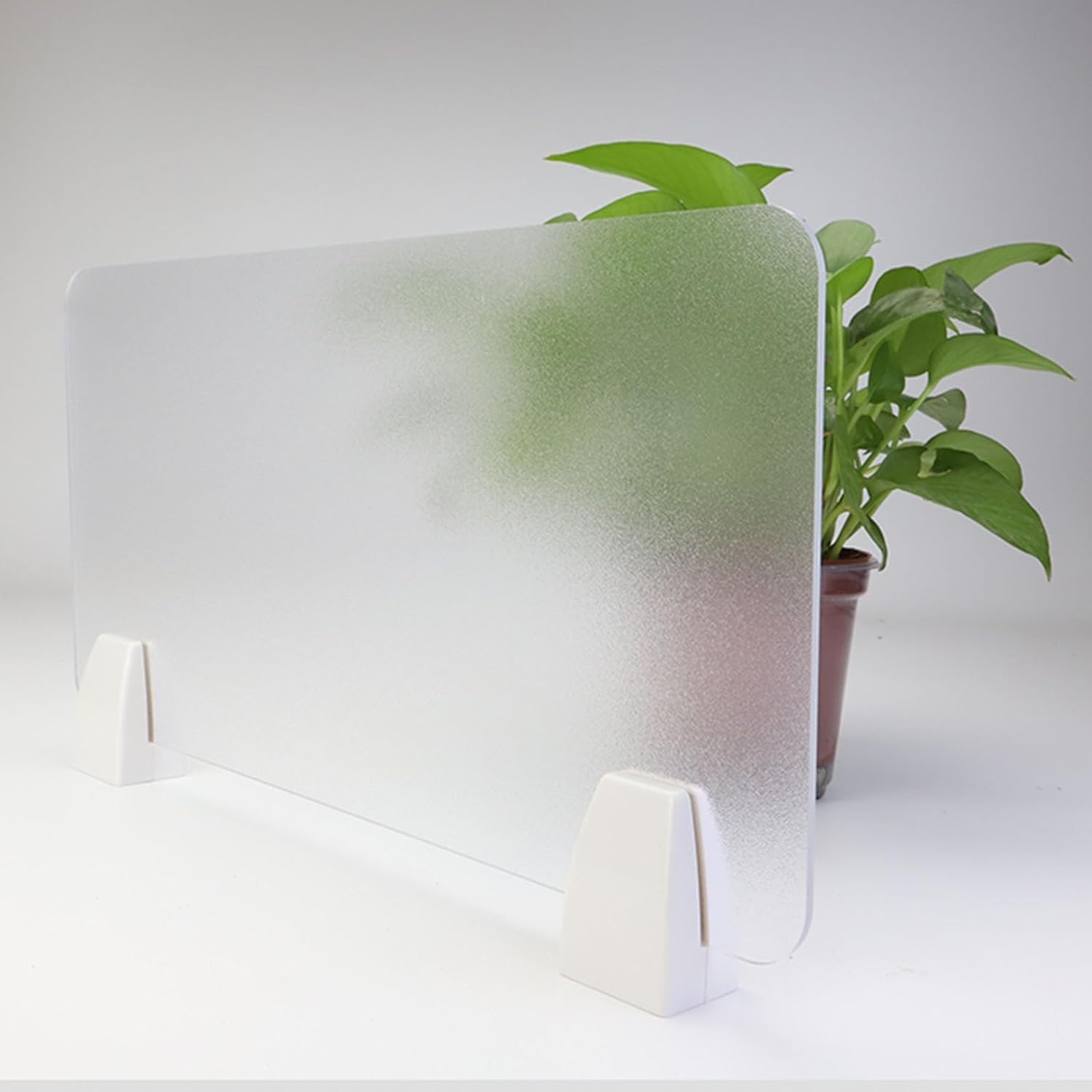 Privacy Separation Baffle - Frosted Acrylic Table Partition Screen for Office Dorm, Adjustable Desktop Divider, Portable Desk Dividers Privacy