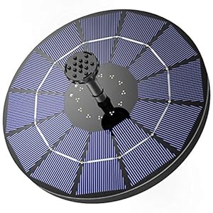 AISITIN 3,5 W zonne-fonteinpomp, drijvende fontein op zonne-energie met 1200 mAh batterij 6 spuitmonden, zonne-fonteinen…