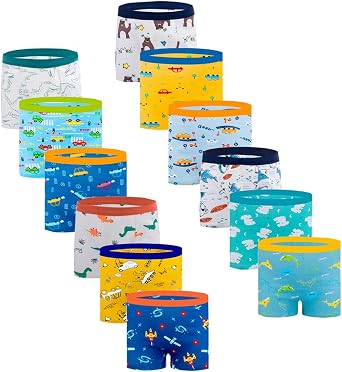 JackLoveBriefs Boys Boxer Briefs, 12 Pack Toddler Kids Underwear