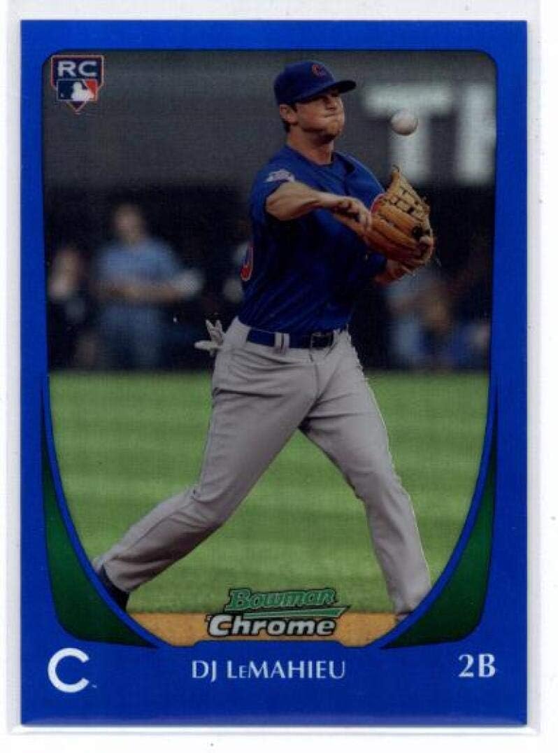 2011 Bowman Draft Chrome Blue Refractors #56 D.J. Le Mahieu RC - Chicago Cubs MLB Baseball Card (RC - Rookie Card) /199 NM-MT