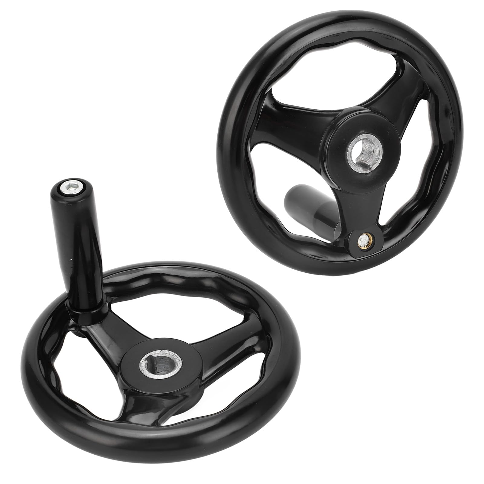 0.63 x 6.3in Diameter Lathe Hand Whee, Grinder Handwheel, Round Hand Wheel Disassemble Metal Hand Revolving Handle for Lathe Mill Drillpress