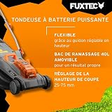 FUXTEC Tondeuse à Gazon sans Fil 40V (2x20V) E2RM43 Set Batteries et Chargeur - Largeur De Coupe 43cm, 40L, Hauteur De Coupe Variable, Tondeuse à Gazon Batterie, sans Fil - 5