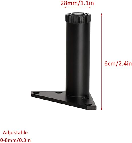 Miniatura 2 de Patas ajustables para muebles de aleación de aluminio, patas de soporte para gabinete de baño de cocina, sofá de bricolaje, patas de repuesto para