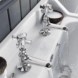 Edwardian HOT & Cold Twin Basin TAPS