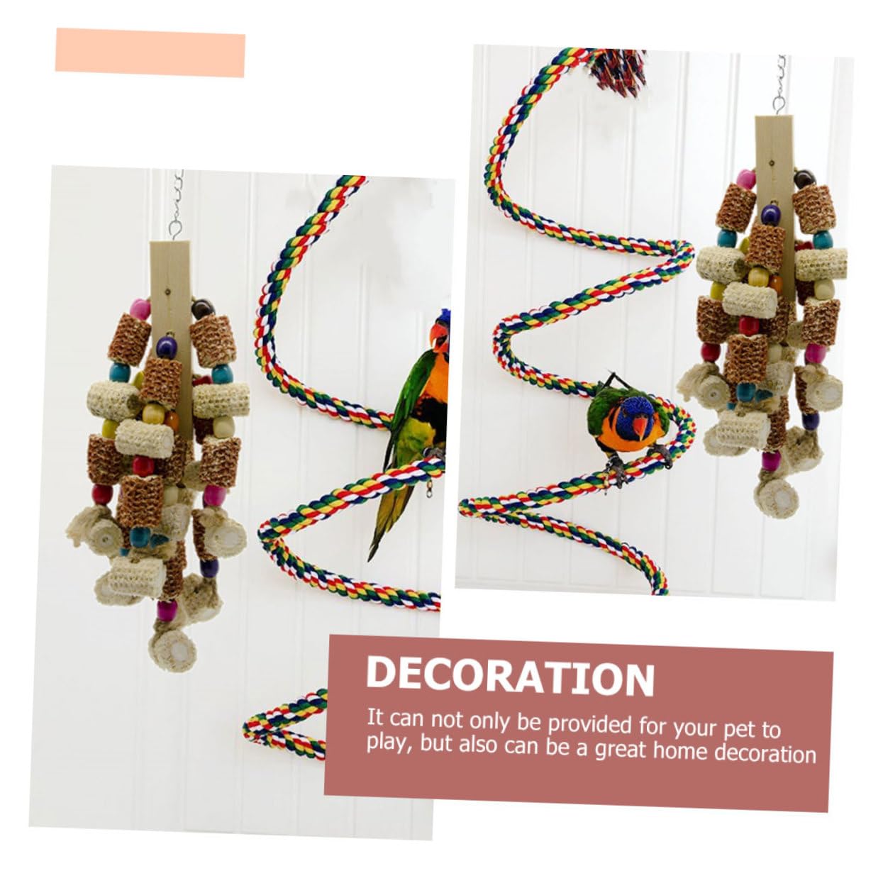 YARNOW 2 Pièces Jouet à Mâcher Oiseau Jouet Déchirant Oiseau s pour Petits x s Perroquet à Mâcher pour Pendaison Épi De Maïs Cage pour Animaux De Compagnie