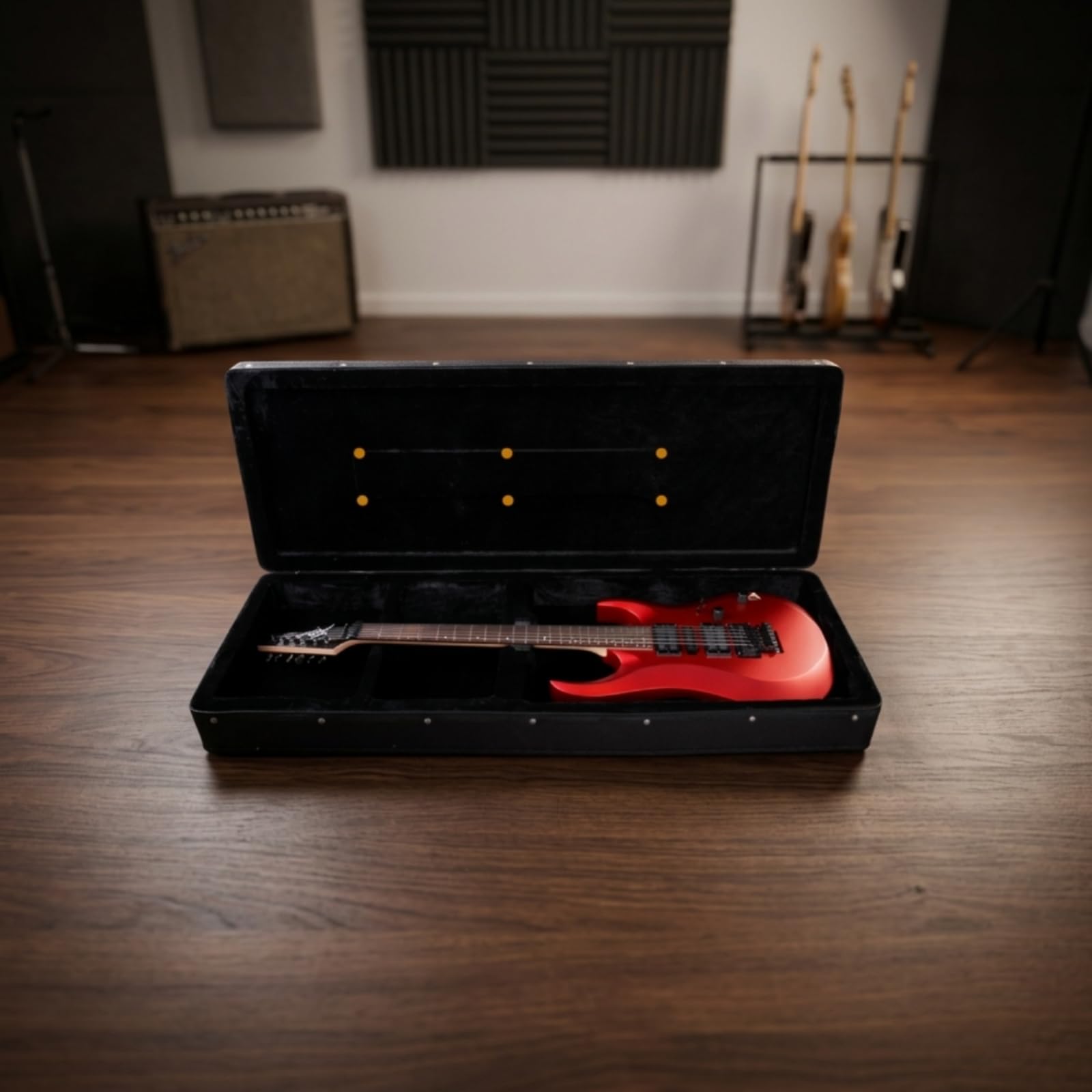 Custodia Chitarra Elettrica Borsa Custodia Valigetta Tracolla Imbottita in Tela con Interno in Schiuma Fodera in Flanella Tasche Multiple Chiusura con