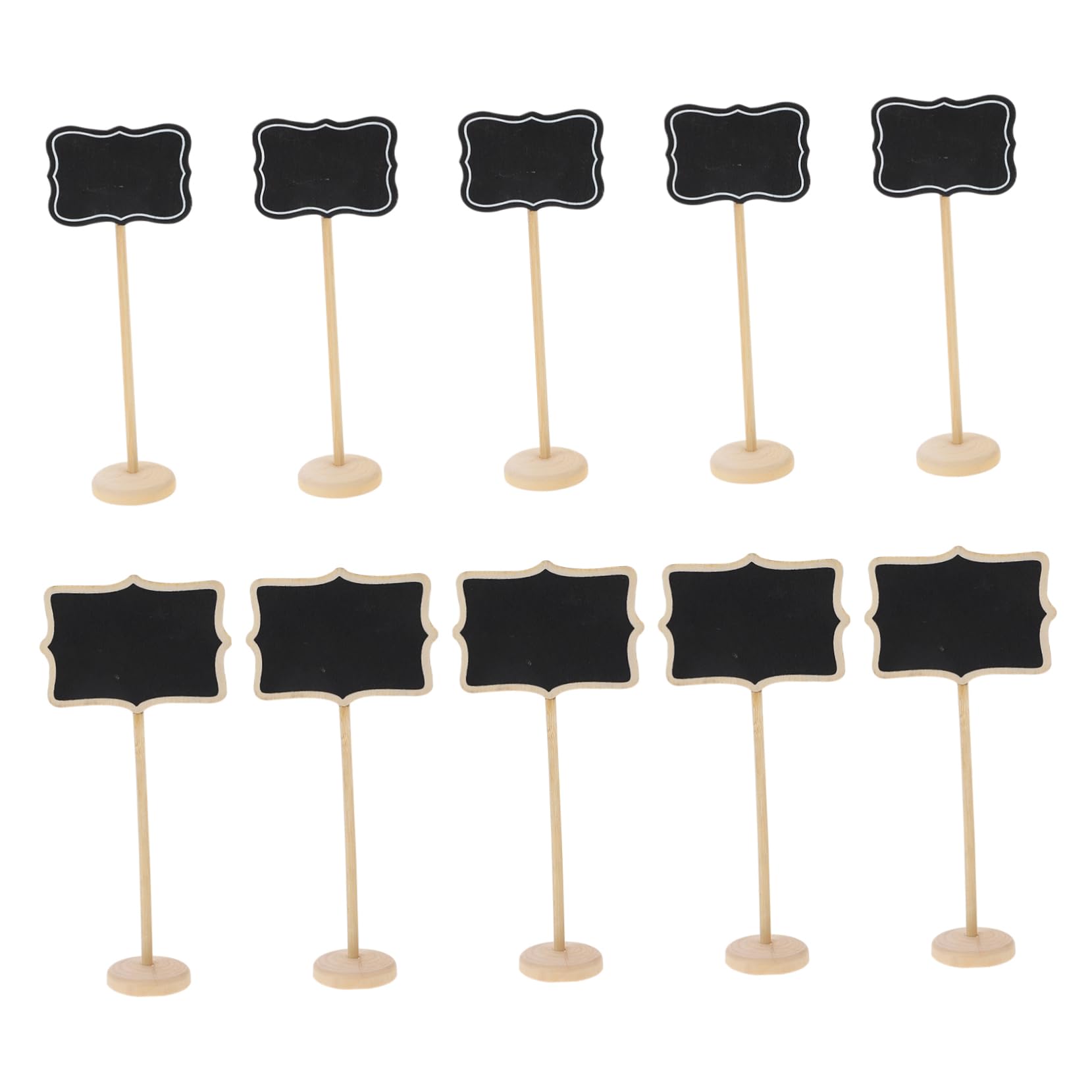 Housoutil 16Pcs Mini Chalkboards Standing Blackboard Decorations for Memo Writing Black Message Boards for Home Decor Parties and Office Use