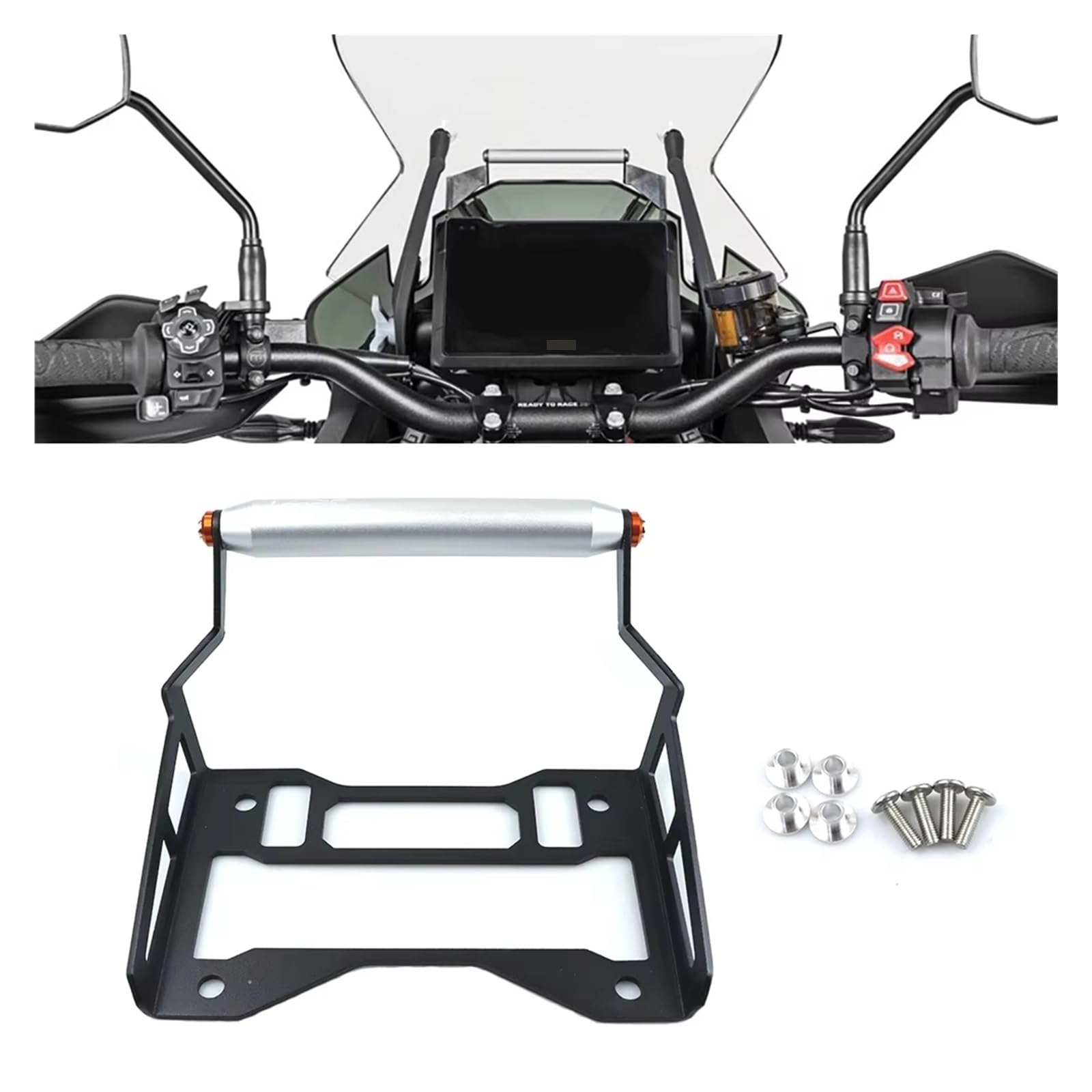 Genérico Soporte Navegación Soporte Placa GPS para Teléfono Móvil 1290 ADV Adventure Super SR Navegación Motocicleta Soporte GPS Teléfono