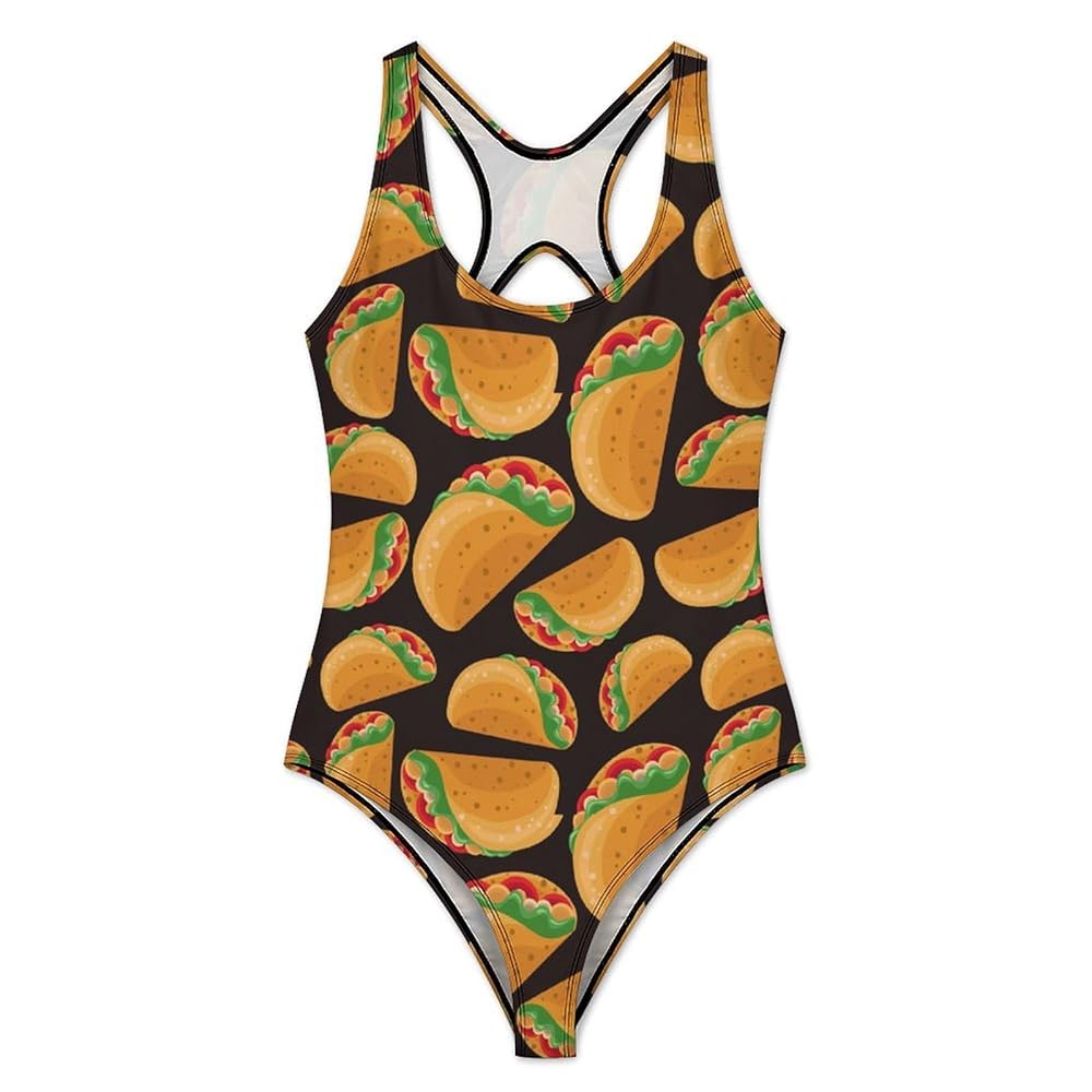 SDERDZSE Taco Women's Swimsuits Bathing Suit One Piece Swim