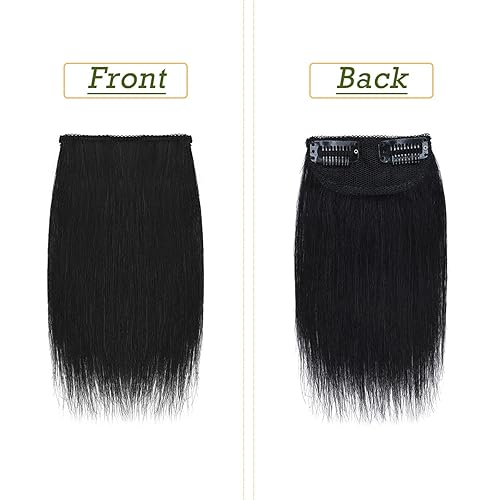 Miniatura 2 de SEGO Extensiones de cabello humano Remy con clip, 2 clips, horquilla invisible sin costuras para mujeres con cabello adelgazante que añade volumen,