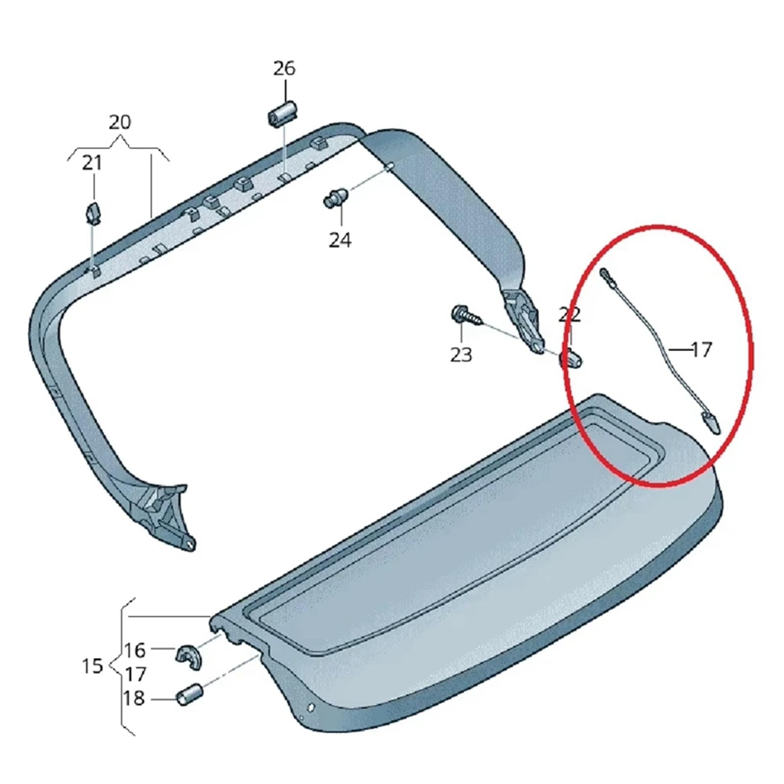 Cordon Tablette ArrièRe Compatible avec A3 pour Voiture S3 1 Paire De Cloisons De Coffre Corde De Fixation Porte Bagages Suspendu De Remplacement OEM 8V4867668