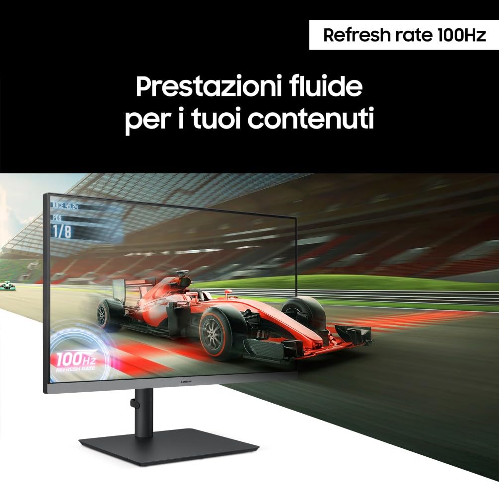 Samsung Monitor Serie S43UF (S27F430UAU), Flat, 27'', 1920x1080 (Full HD), IPS, 100Hz, 5ms (GtG), DP, HDMI, USB-C, Eye Saver Mode