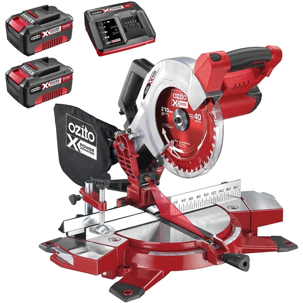 Ozitopxcmss 18v Cordless Compound Mitre Saw 210mm X 4ah