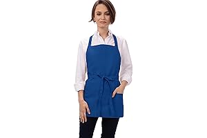 Chef Works Unisex Three Pocket Apron for Women - Blue