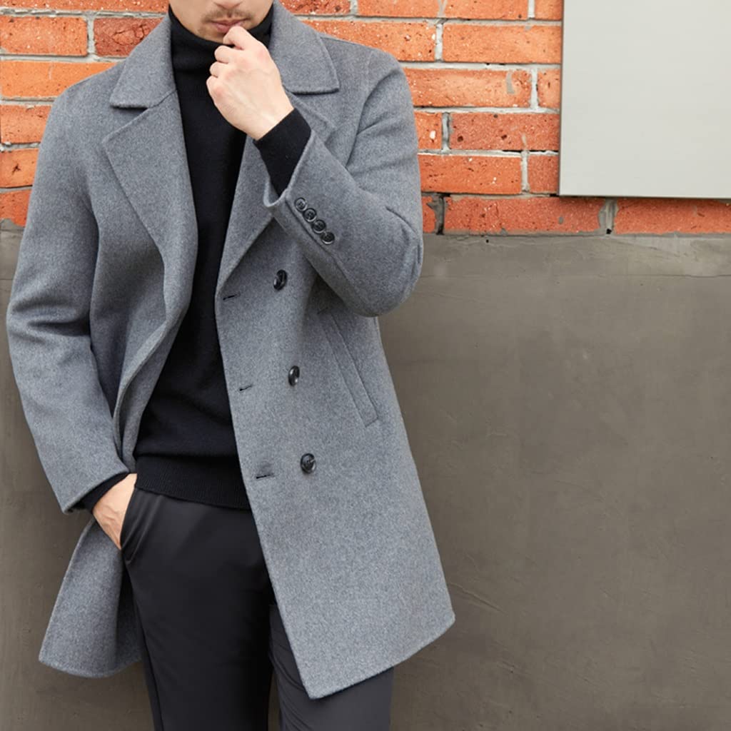 Amazon.com: ZUIAI Winter Coat Men's Reversible Coat Long Warm