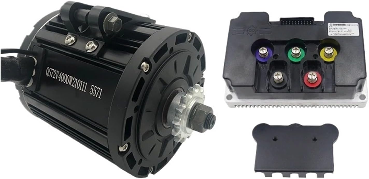 Mid Drive Motor QS138 4KW Peak 10KW 90H PMSM Mid Drive Motor Kit with Fardriver ND72680 350A Controller(Sprocket Type)
