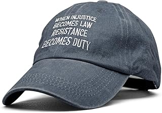 Law and Duty Embroidery Adjustable Baseball Cap, Funny Baseball Hat for Social Justice Immigration Activist Men Women