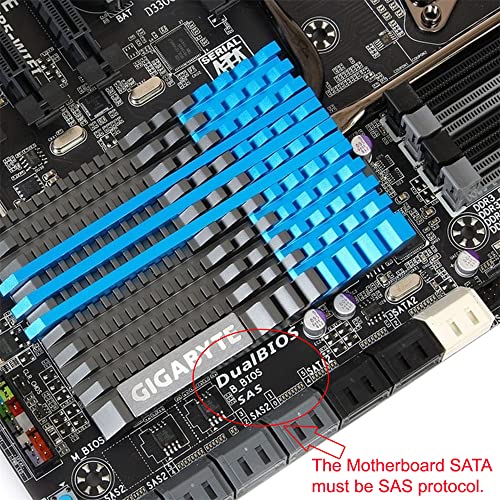 Adaptador SAS SFF-8482 22 Pin a SATA 7+15 Pin 90 Grados miniatura 2