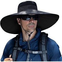 6" Wide Brim Sun Protection Hat Outdoor Unisex Bucket Hats for Hiking Beach Fishing Safari Garden Lawn Yard Work Kayaking