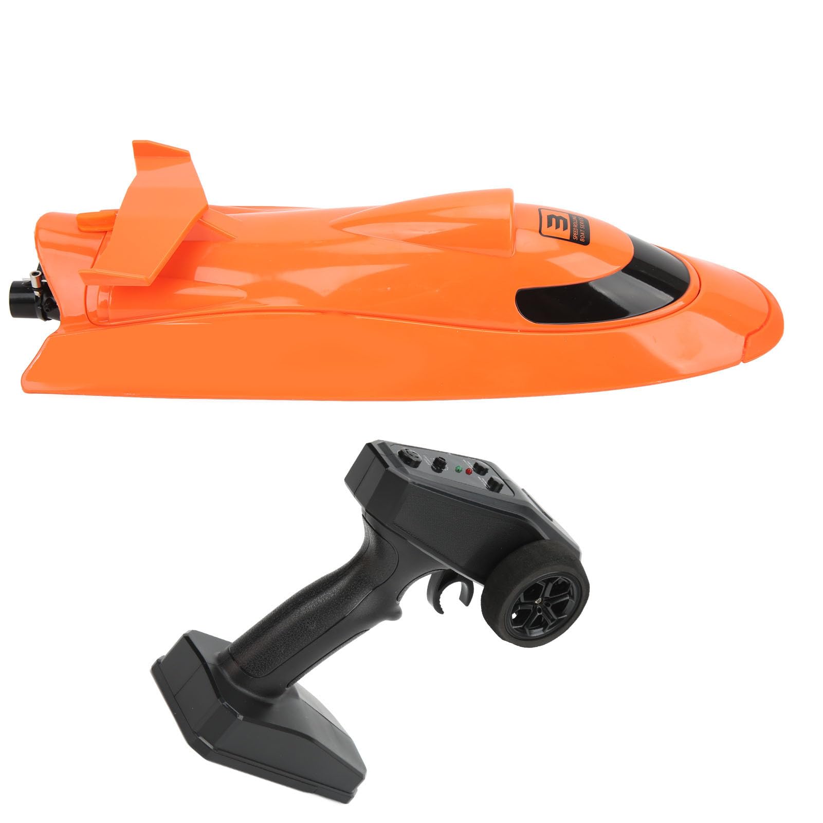 Barca RC Barca da Regata Elettrica Veloce Impermeabile 30 Km/H per Bambini Adulti Materiale ABS 4 2,4 GHz (Arancia)