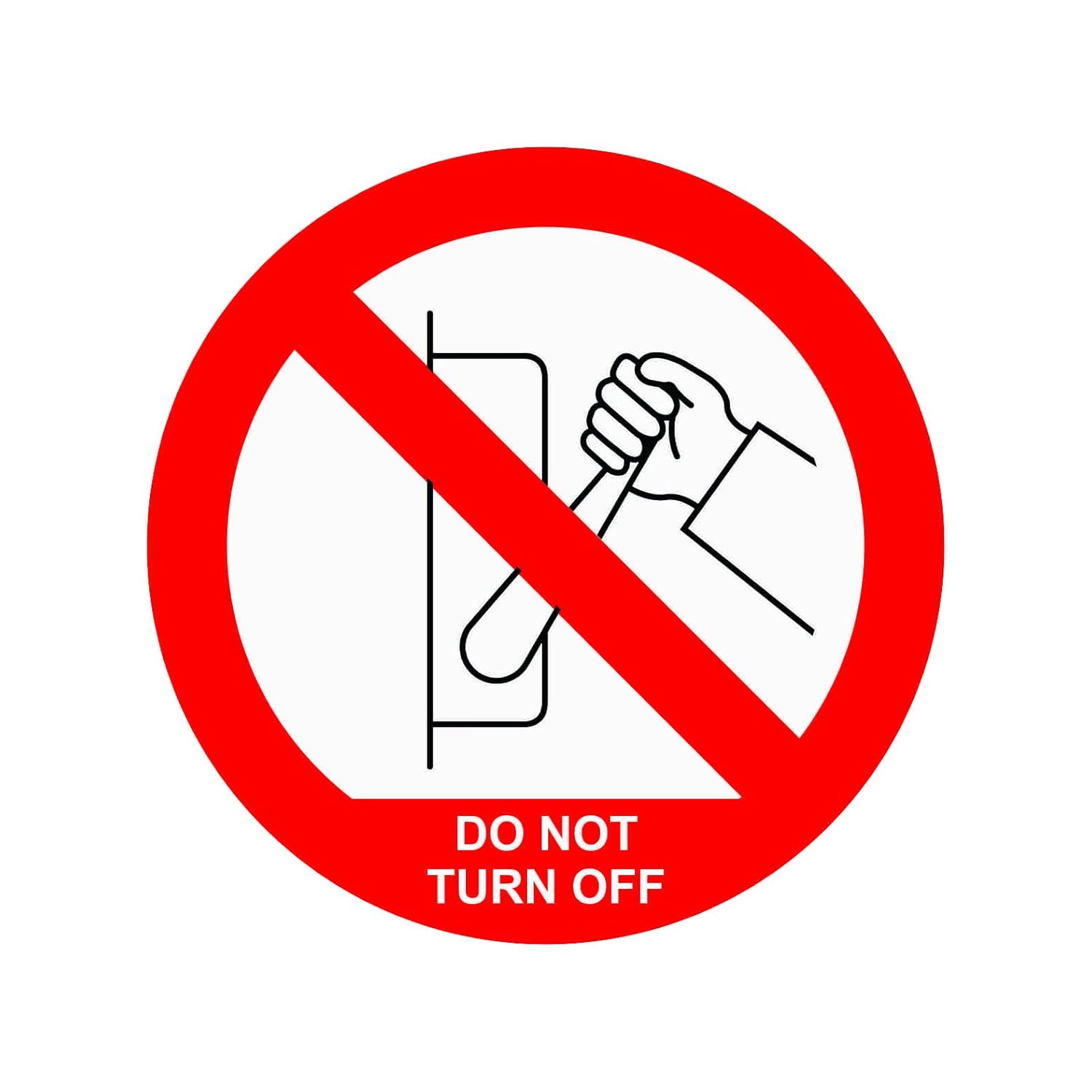 MINTKRAFT Self Adhesive "Do Not Turn Off" Sign Board, 12 inches x 12