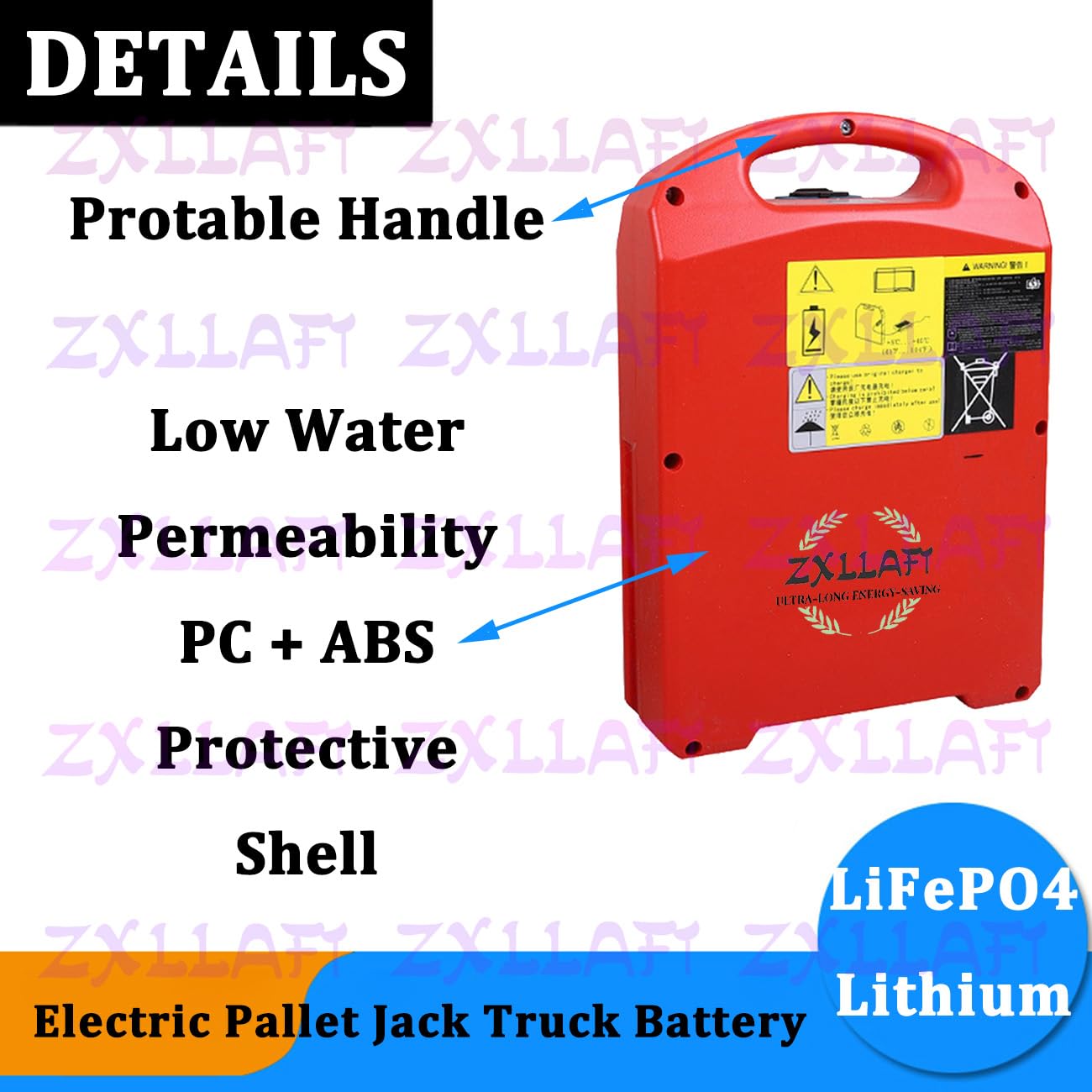 48 V 24 V Batteria transpallet Elettrico per CBD18/20J-LI3 | Batteria al litio per carrello elevatore elettrico CBD15J-LI3 Batterie ricaricabili LiFePO4 con caricatore e guscio ABS