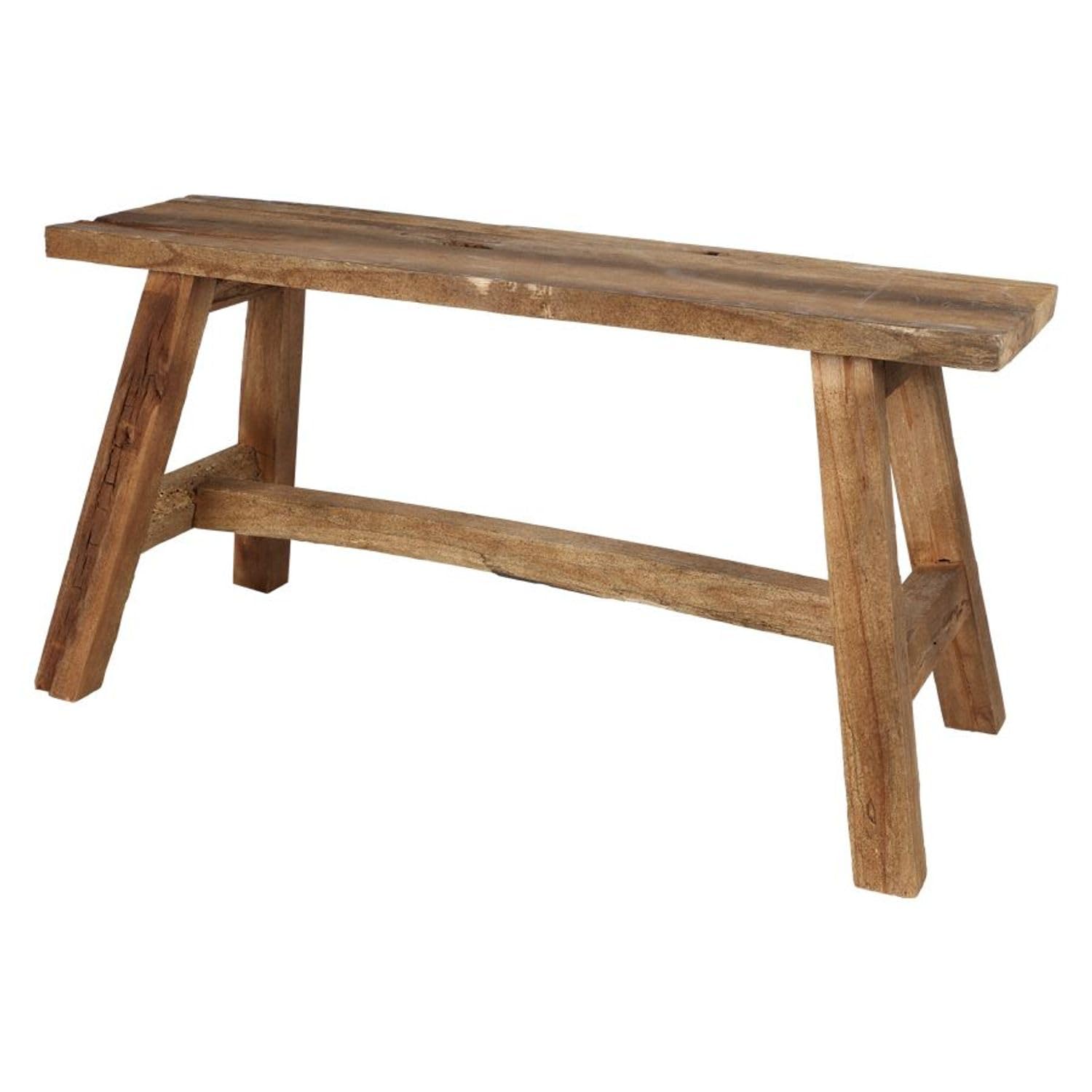 Banc en Bois Rustique BURI 90x24,5 cm - Banc de Style Country Dielenbank - Brun - Bois - Rustique - 2 Personnes - 150 kg max