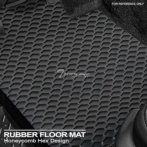 Miniatura 2 de 7422457591574 Compatible con Chevy Camaro 2016-2021 - Alfombrillas hexagonales de goma negra para todo tipo de clima, 4 piezas