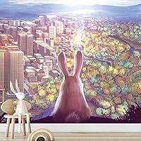 Wall Mural Cute Animals Removable Self-Adhesive Wallpaper Wall Decoration for Bedroom Living Room - 66x96 inches
