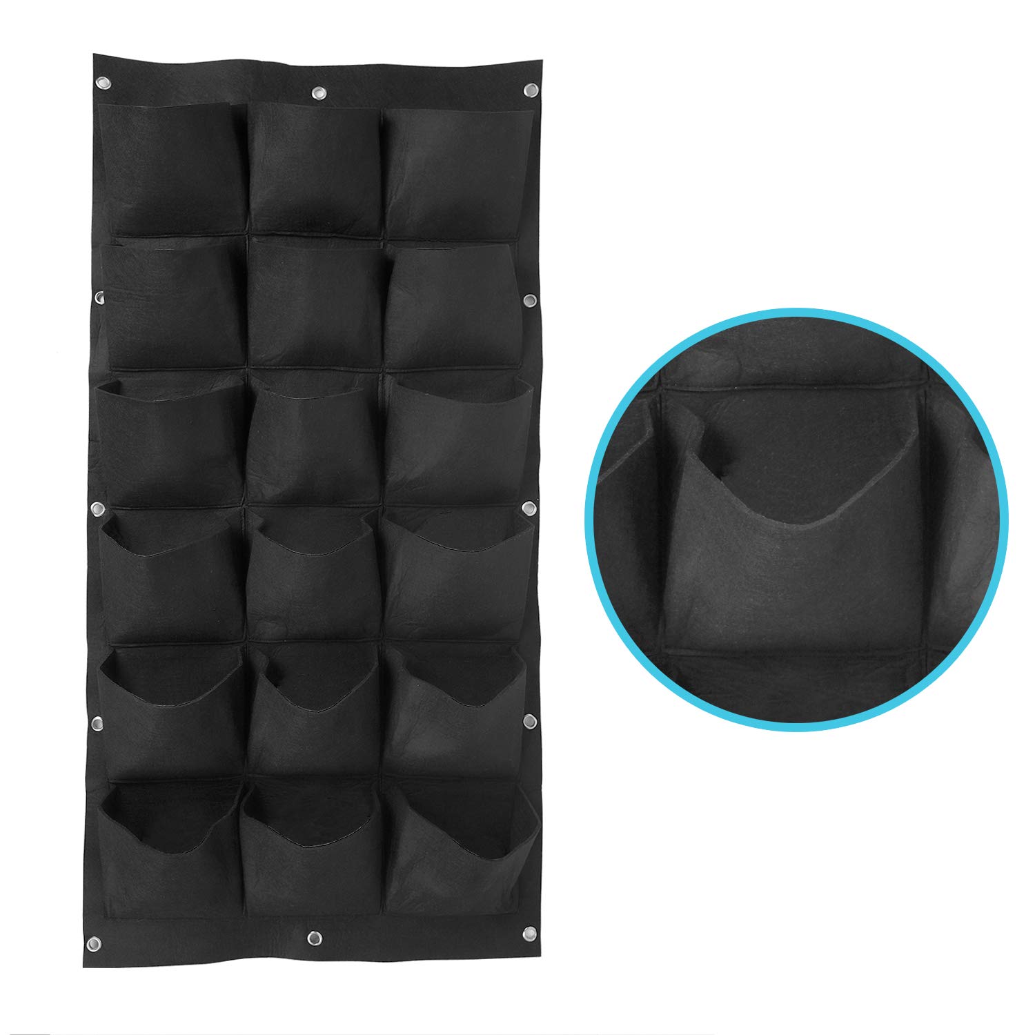 ZOENHOU Paquete de 2 macetas Verticales de jardín con 36 amplios Bolsillos, Bolsas para macetas Colgantes en la Pared, Bolsa de Fieltro para Colocar en la Pared, para balcón, Hierbas, suculentas,